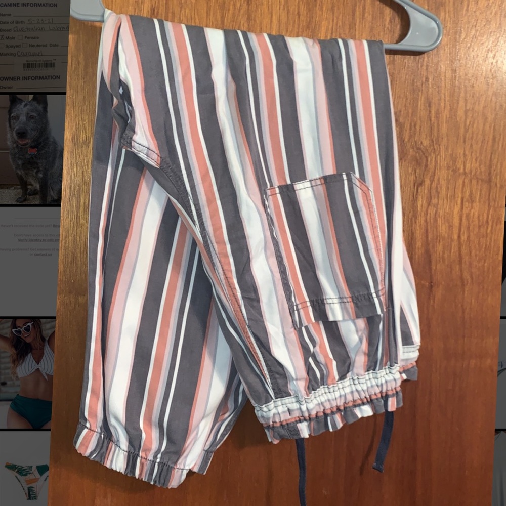 Striped Jogger Dress Pants